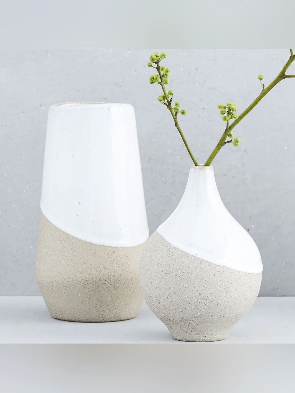 West Elm half-dipped tapered stoneware vase